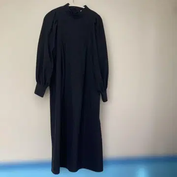 블랙 하이넥 롱 원피스 졸업식 사은회