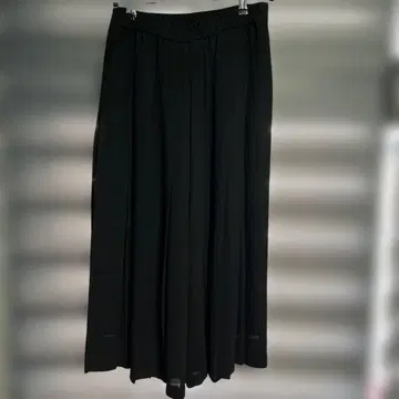 블랙 와이드 팬츠 허리밴딩 프리 사이즈