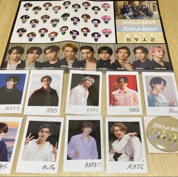 SnowMan RAYS 특전 폴라로이드풍 포토 카드 스티커 시트 거울