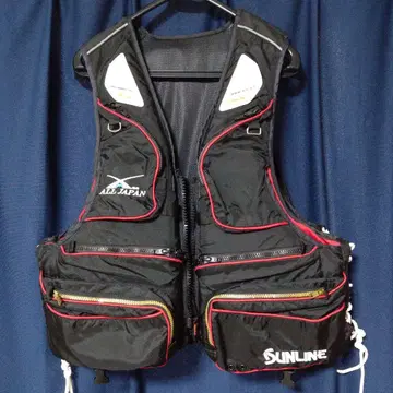 SUNLINE ALL JAPAN 구명 조끼 블랙/레드