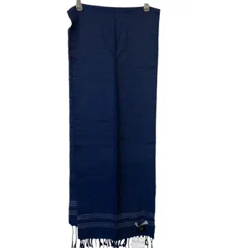 미사용 새상품 TAKEO KIKUCHI 다케오 키쿠치 실크 네이비 스톨