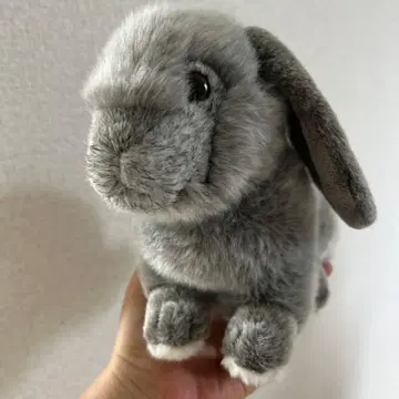 그레이 토끼 봉제 인형