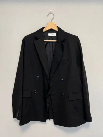 ACLENT 블랙 더블 브레스트 자켓