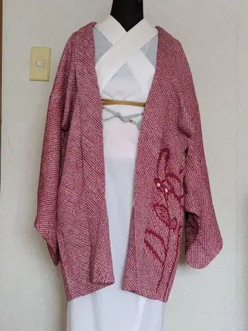 성인 여성 고급 밑단 패턴이 멋진 총 시보리 겉옷 새상품