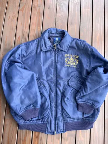 90s 바츠 클럽 나일론 자켓 ma-1 블루종