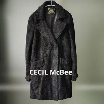 CECIL McBee 블랙 체스터 코트