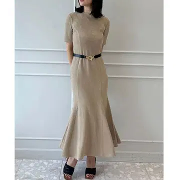 미사용 새상품 eimy istoire 컷 자카드 머메이드 원피스