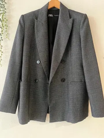 ZARA 그레이 테일러드 자켓 XS 사이즈