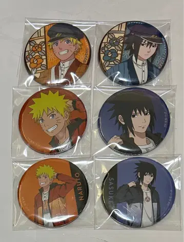 NARUTO 우즈마키 나루토 우치하 사스케 캔뱃지 6개