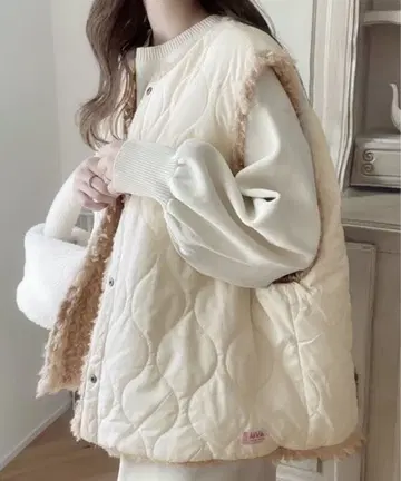 2way 충전솜 퀼팅 x 퍼 리버서블 베스트