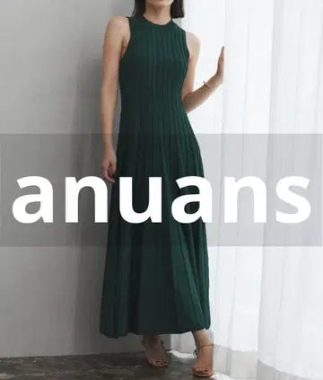 새상품급 anuans 슬리브리스 원피스 FREE 그린 여성용