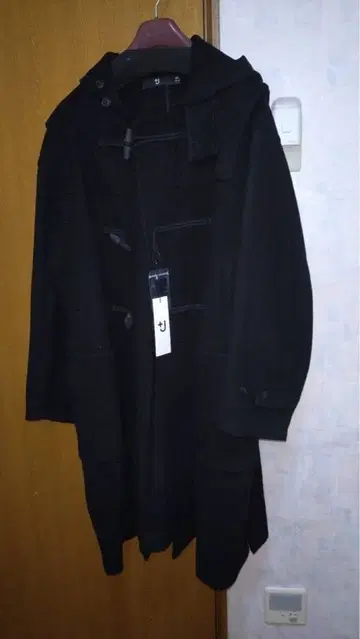 +J 블랙 더플 코트 XXL