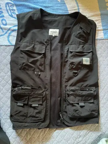 Carhartt 블랙 낚시용 조끼 L