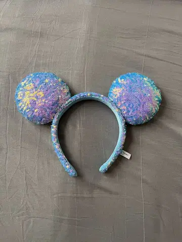 미키마우스 모양 머리띠 청보라색