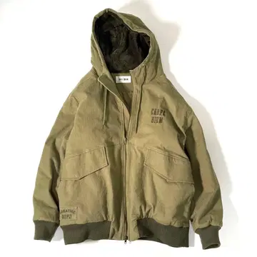 새상품급 보이즈룸 충전솜 코트 자켓 카키 루즈핏 후드