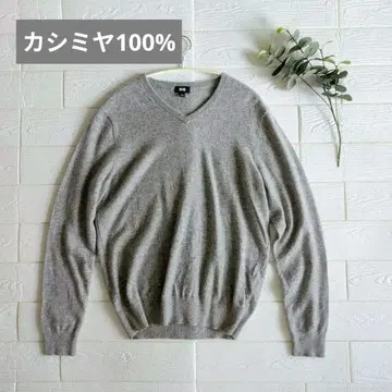 UNIQLO 캐시미어 100% V넥 스웨터 L (그레이)