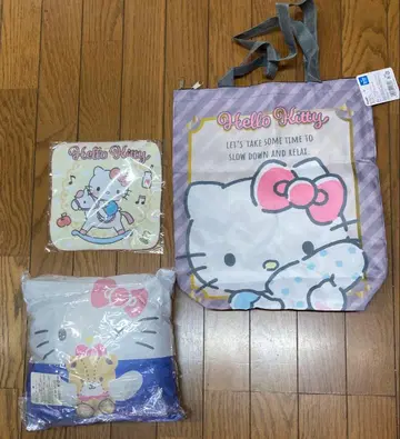 2510 헬로키티 토트백 미니 타월 쿠션 세트