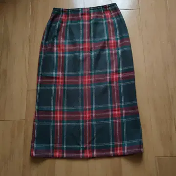 Handmade 타탄 체크 타이트 스커트