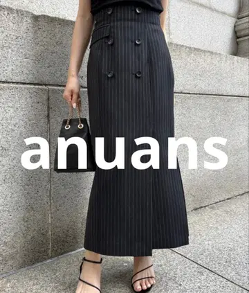 새상품급 anuans 스커트 SMALL 블랙 여성용
