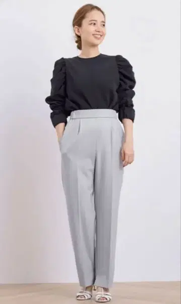 yori 웜 속기모 핸섬 팬츠 34 그레이