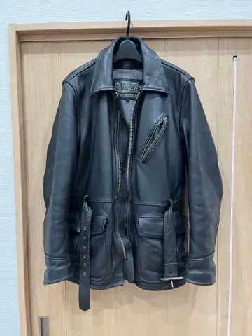 Bikers 블랙 가죽 싱글 라이더 자켓 38