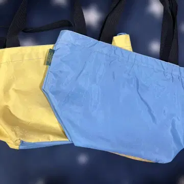 Herve Chapelier 토트백 파랑 노랑 2개 세트 L 사이즈