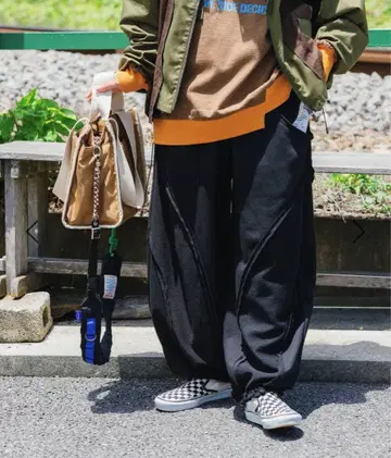 새상품 니코앤드 Misay 라쿠키리 스웨트 팬츠 블랙 M