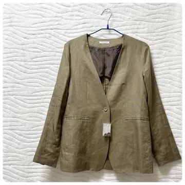 flair 베이지 노카라 자켓