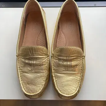 랄프 로렌 드라이빙 신발 골드