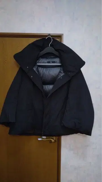 +J 후드 부착 다운 자켓 3XL 블랙