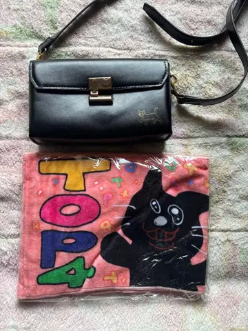 키요 고양이 백 탑 4 머플러 타월 세트