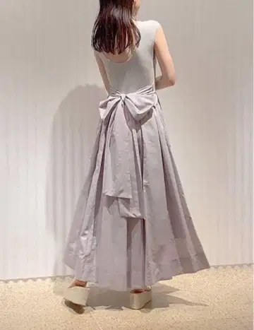 [ 거의 새상품 ] snidel 슬리브리스 롱 원피스 라벤더 사이즈 1