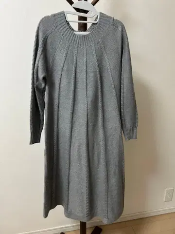 그레이 니트 원피스 긴팔