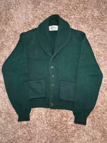 L.L.Bean 다크 그린 가디건 니트