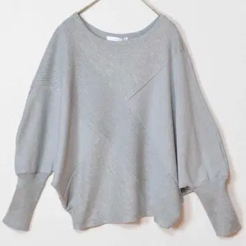 M (여유로운 핏) 돌먼 니트 풀오버 스웨터 여성용/그레이