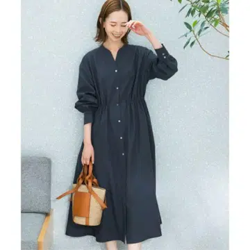 워셔블 셔츠 원피스 B/CHARCOAL 어반리서치 로쏘