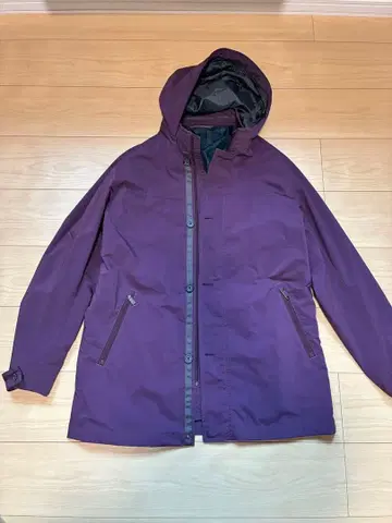 크로커다일 후드 부착 퍼플 계열 마운틴 후드티