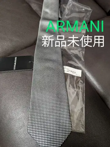 ARMANI 실버 도트 넥타이 미사용 새상품
