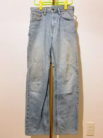 리 라이트 블루 데님 스트레이트 팬츠