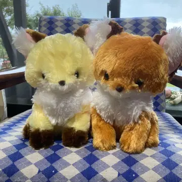 여우 봉제 인형 2체 높이 30
