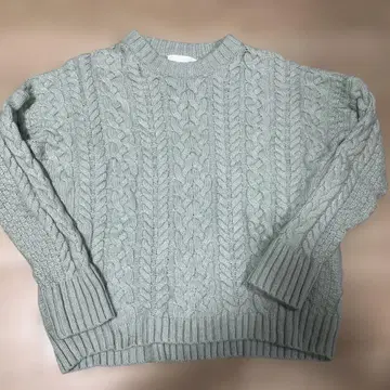 urban research lite 케이블 니트 스웨터 그린