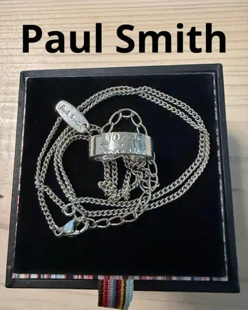 폴스미스 목걸이 반지 컷인 로고 실버