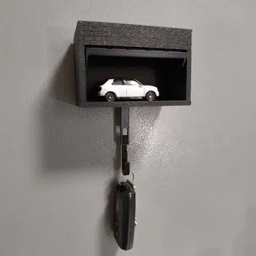 차고풍 키 후크 미니카 수납 가능 블랙 컬러 열쇠 걸이 마그넷 흡착식