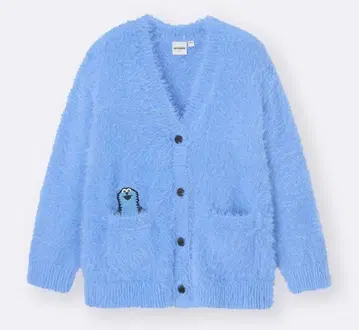 미사용 새상품 GU 스 가디건 L 사이즈 파랑 자켓