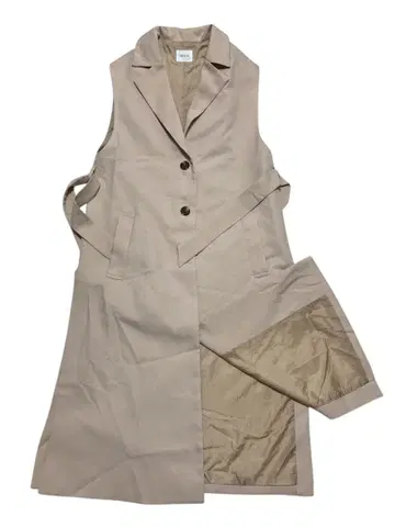 새상품급 vis-a-vis 베이지 롱베스트 코트 가을/겨울