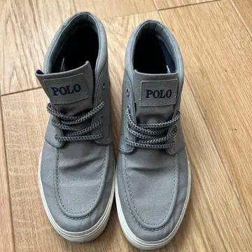 Polo 그레이 하이컷 스니커즈