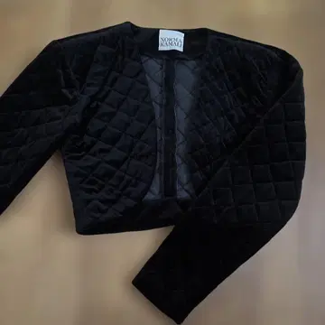 NORMAN AMOUR 블랙 벨벳 볼레로