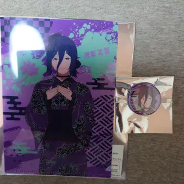 체인소 맨 OMATSURI 클리어 파일 캔뱃지 레제