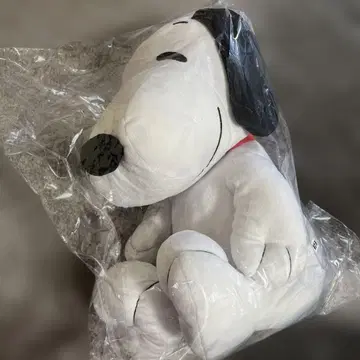 스누피 봉제 인형 약 30cm 화이트 안이 담요가 됩니다!