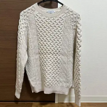 TOMORROWLAND 아이보리 케이블 짜임 니트